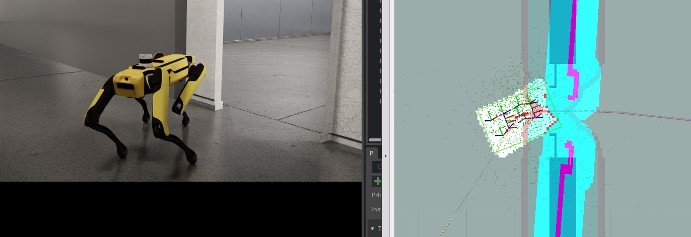 Simulation view paired with autonomous survey map